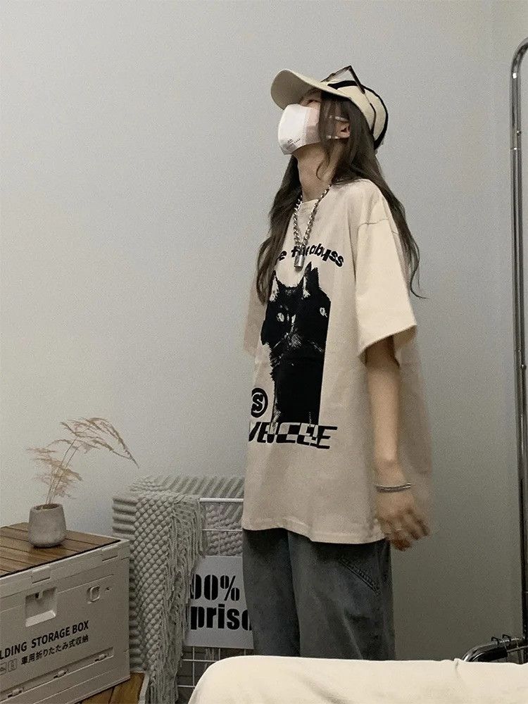 Vintage Men’s Oversized Hydra Cat Graphic Tee Y2K Streetwear Size US L / EU 52-54 / 3 - 4 Thumbnail