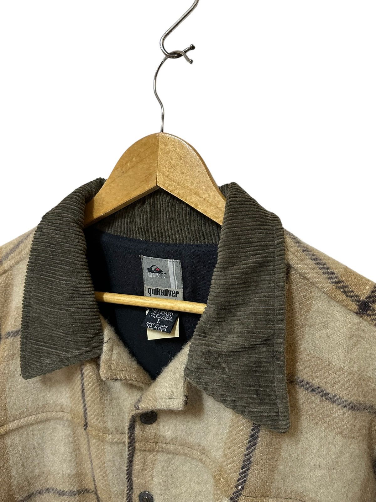 Quiksilver × Vintage 90s quiksilver silver edition wool jacket snapbutton Size US L / EU 52-54 / 3 - 10 Thumbnail