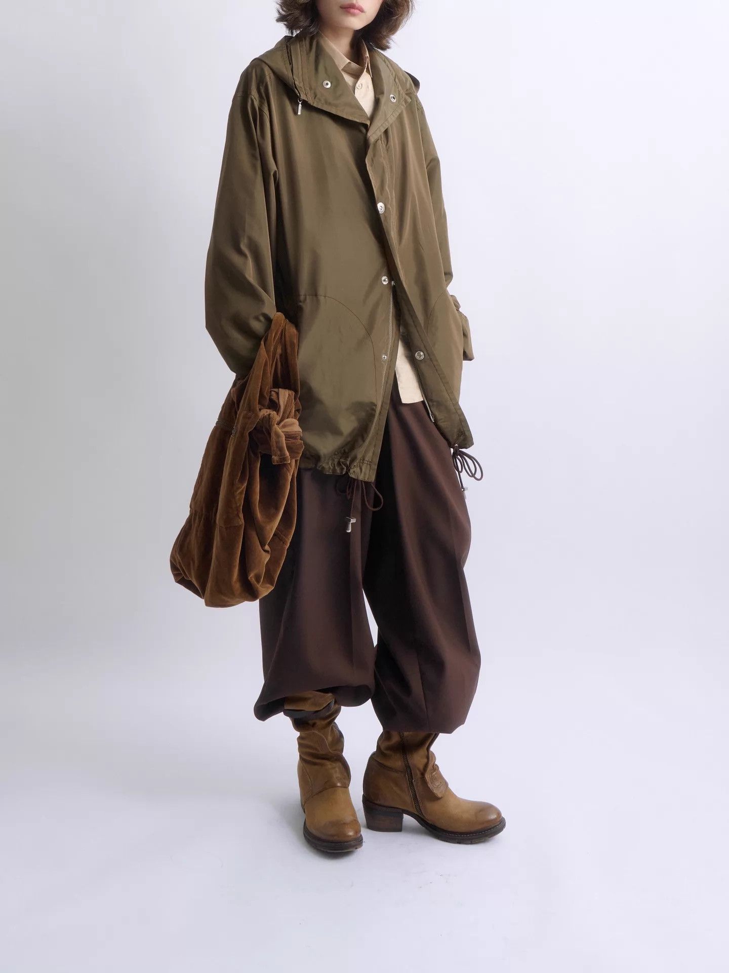 Comme des Garcons COMME des GARÇONS Brown Velvet Cloud Bag Size ONE SIZE - 6 Thumbnail