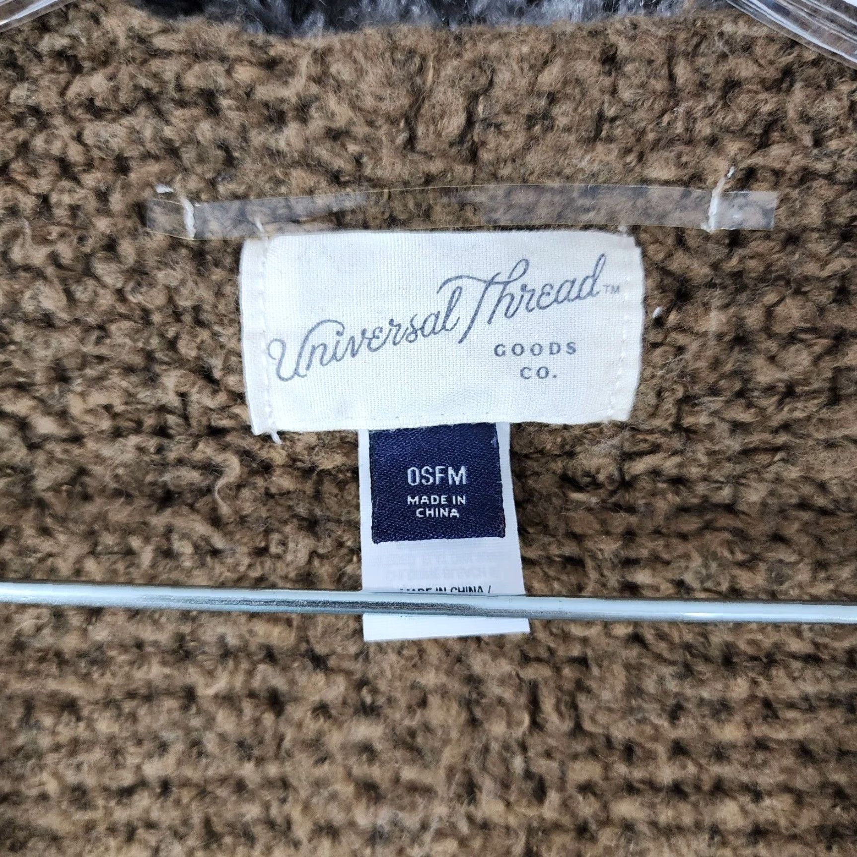 Vintage Universal Thread Womens Brown Soft Blanket Shawl Cardigan Size OSFM Size ONE SIZE - 5 Thumbnail
