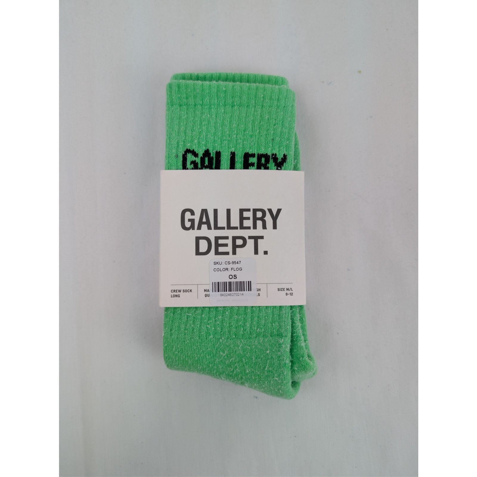 Gallery Dept. o1rshd1 Q:4 / Size: OS / Gallery Dept. Logo Socks Fluo Green Size ONE SIZE - 2 Thumbnail