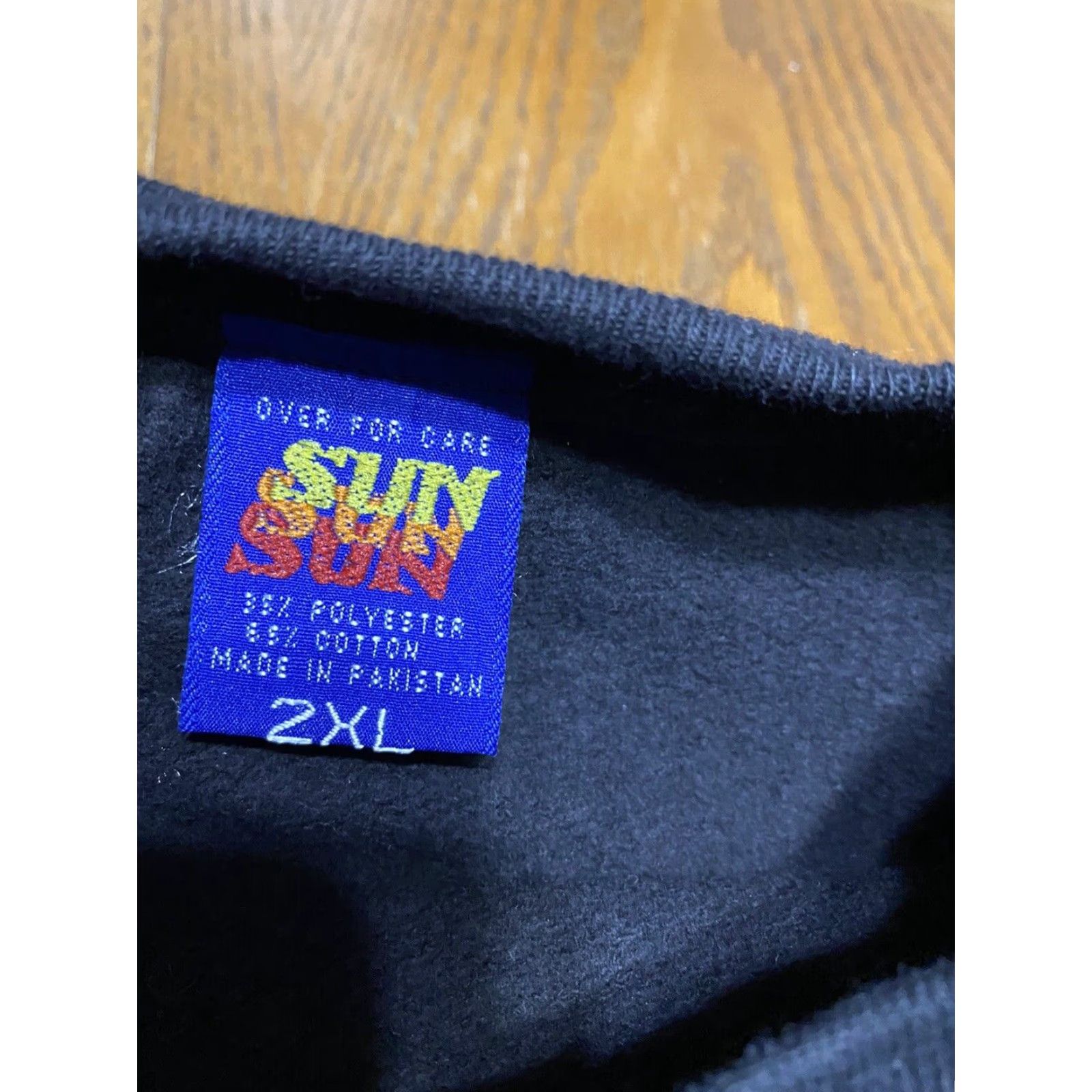 VINTAGE Sun Sun Crewneck Sweatshirt Men 2XL Black Winter Christmas 80s 90s Holiday Snow