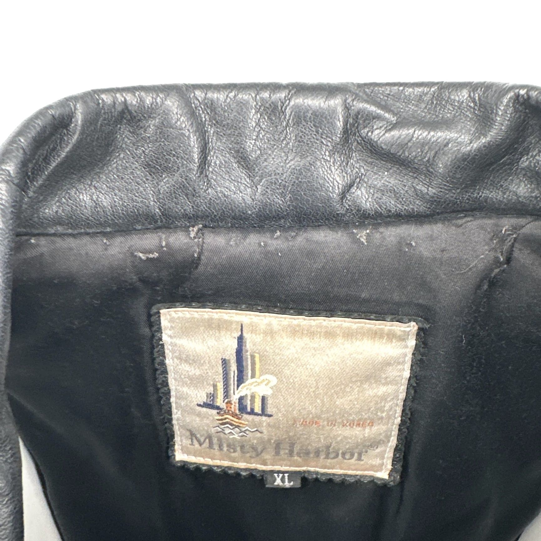 Vintage VINTAGE Misty Harbor Coat Mens XL Black Leather Mid Length Zip Pockets Lined Mens XL Black Overcoat Size US XL / EU 56 / 4 - 3 Thumbnail