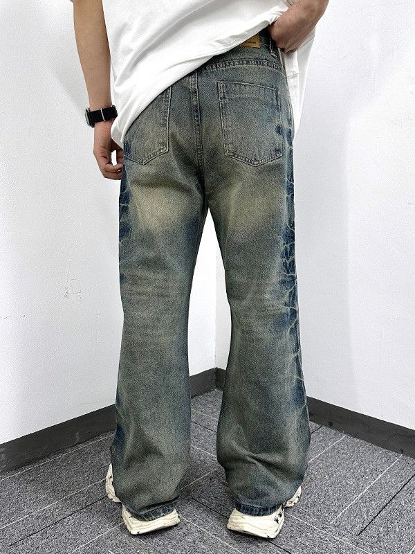 Vintage American distressed straight trendy casual washed jeans Size US 32 / EU 48 - 4 Thumbnail