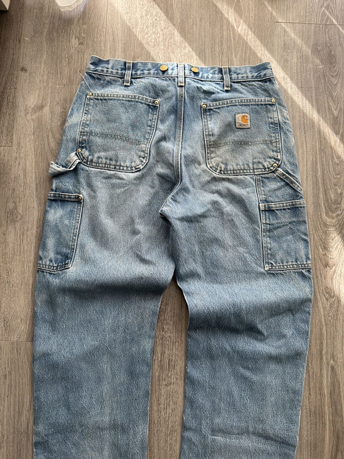 Carhartt Carhartt double knee denim pants workwear Size US 33 - 9 Thumbnail
