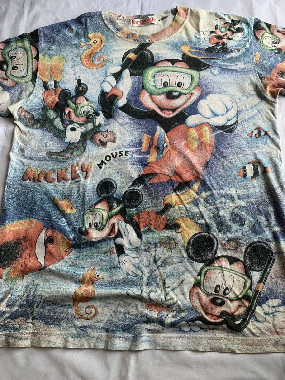 Disney × Medicom Toy × Number (N)ine Vintage RARE Japan Disney Mickey Mouse Aop Tee Size US M / EU 48-50 / 2 - 4 Thumbnail