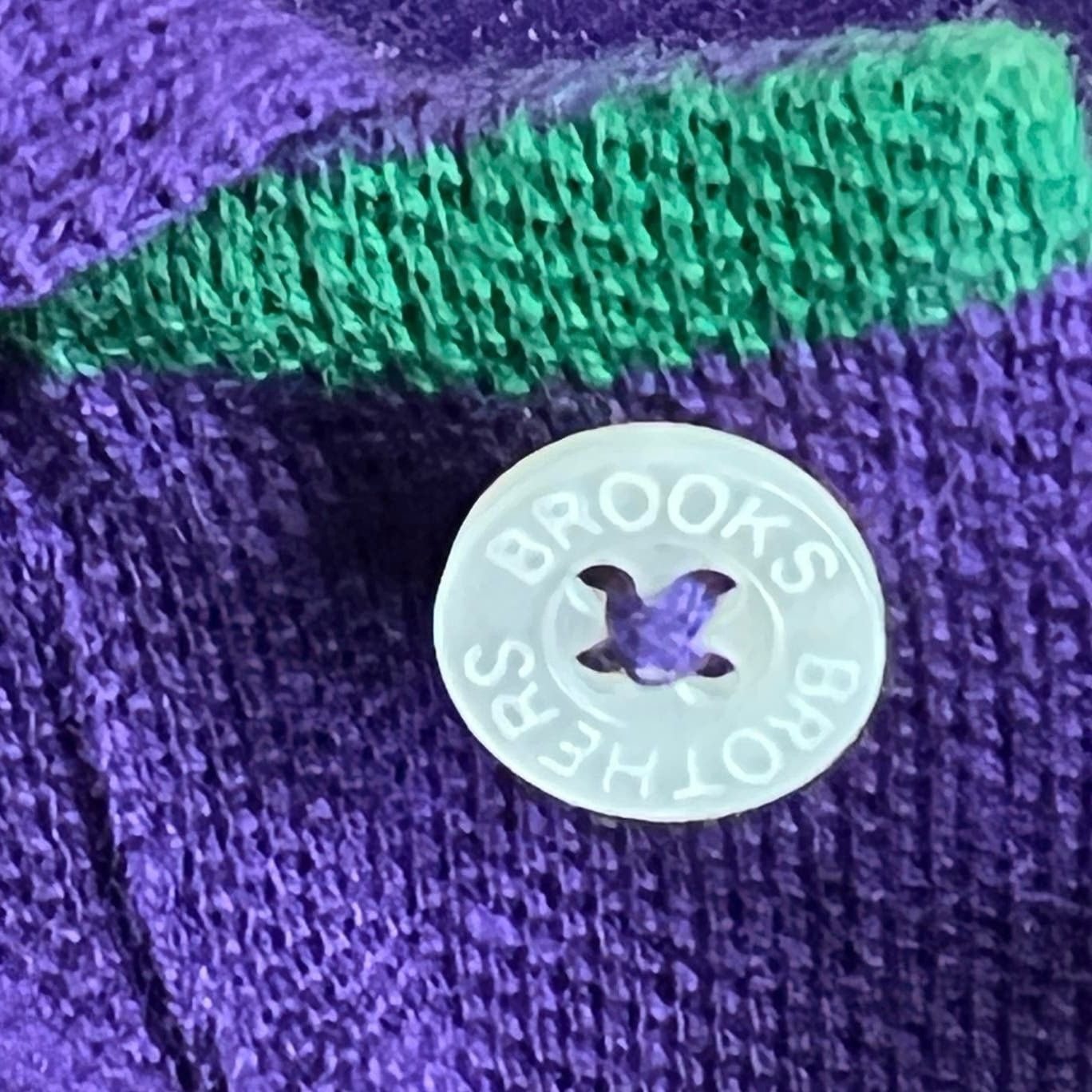 Brooks Brothers Brooks Brothers Men’s Polo Shirt Purple Green Cotton Size L Size US L / EU 52-54 / 3 - 7 Thumbnail