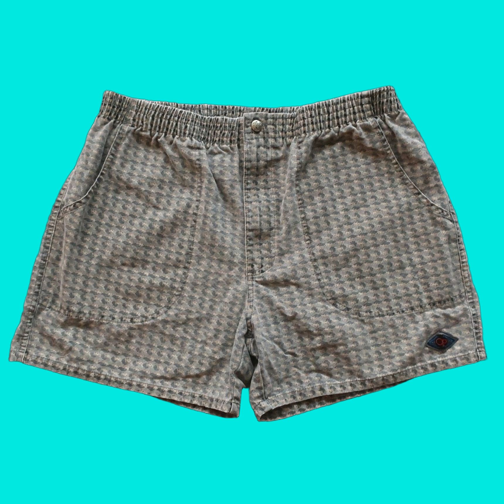 Ocean Pacific VINTAGE Ocean Pacific Shorts Mens Large Grey Brown Surf Swim OP Shirt Size US 33 - 1 Thumbnail