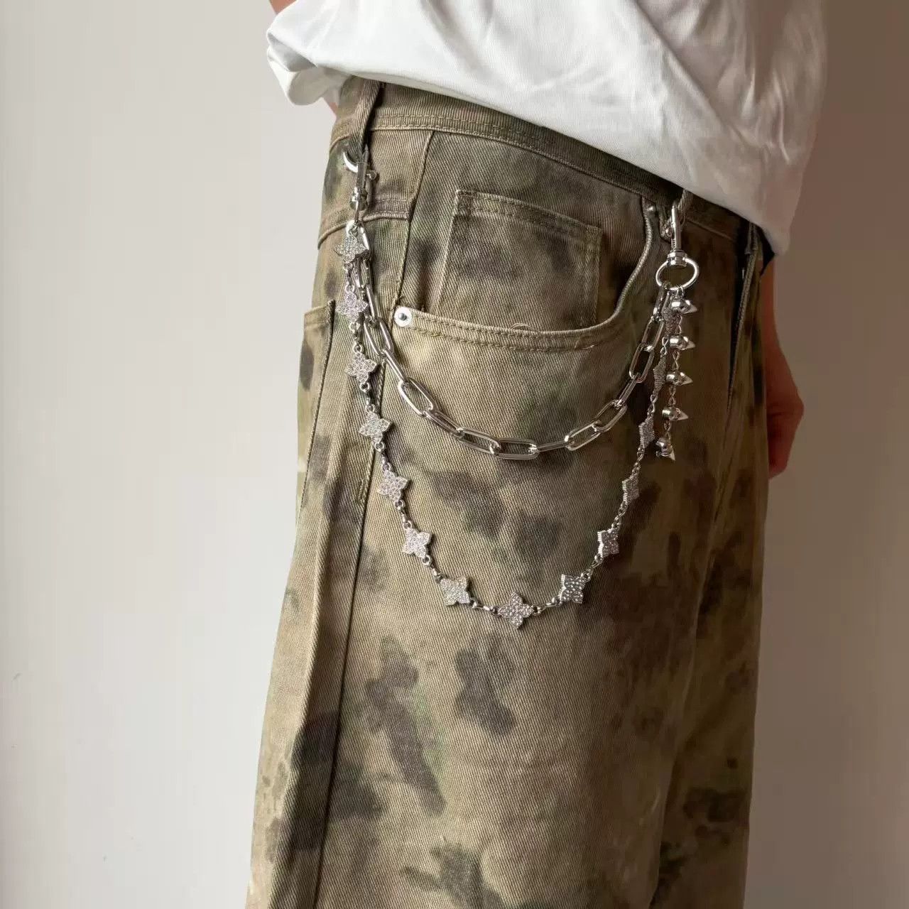 Vintage Retro hip-hop punk style jeans waist chain Size ONE SIZE - 5 Thumbnail