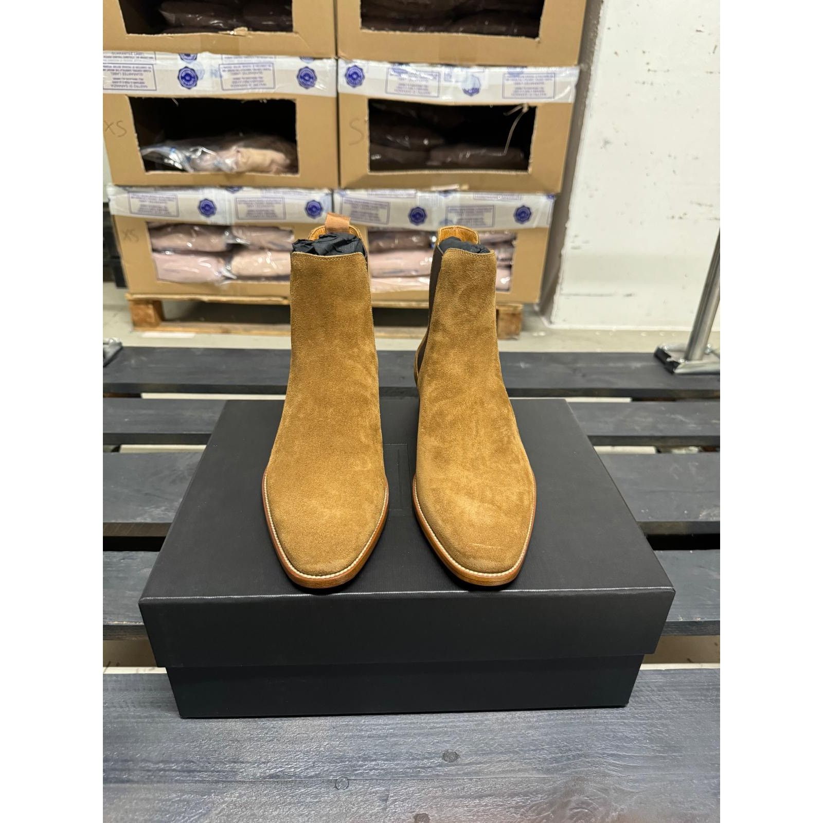Saint Laurent Paris o1alsimx924 375680 Suede Chelsea Boots in Brown Size US 7 / EU 40 - 5 Thumbnail