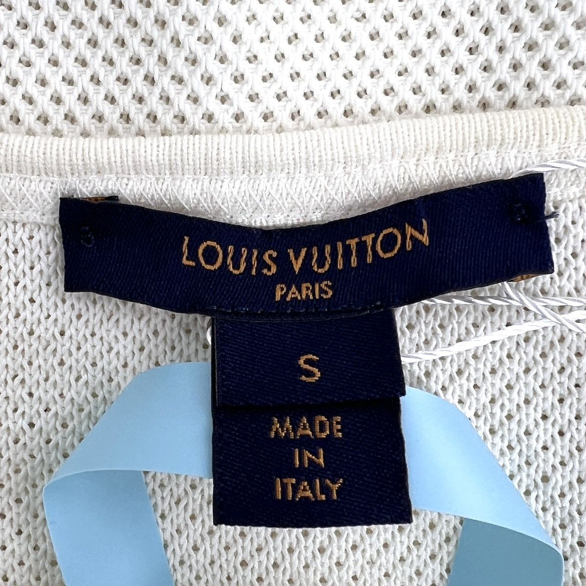 Louis Vuitton Louis Vuitton Off-white Card Long Sleeve Knit Dress K26WX Size S / US 4 / IT 40 - 6 Thumbnail