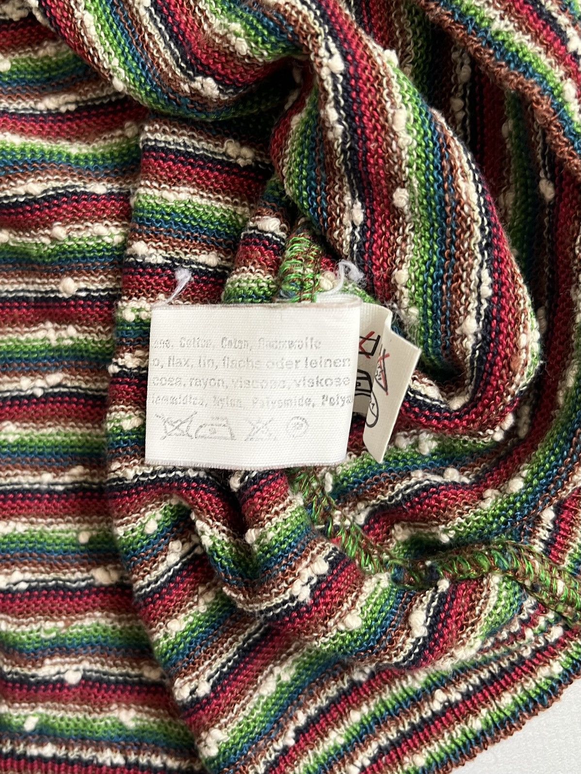Missoni Vintage Missoni Sport Cotton Nylon Rayon Striped Knit Tee Size M / US 6-8 / IT 42-44 - 7 Thumbnail