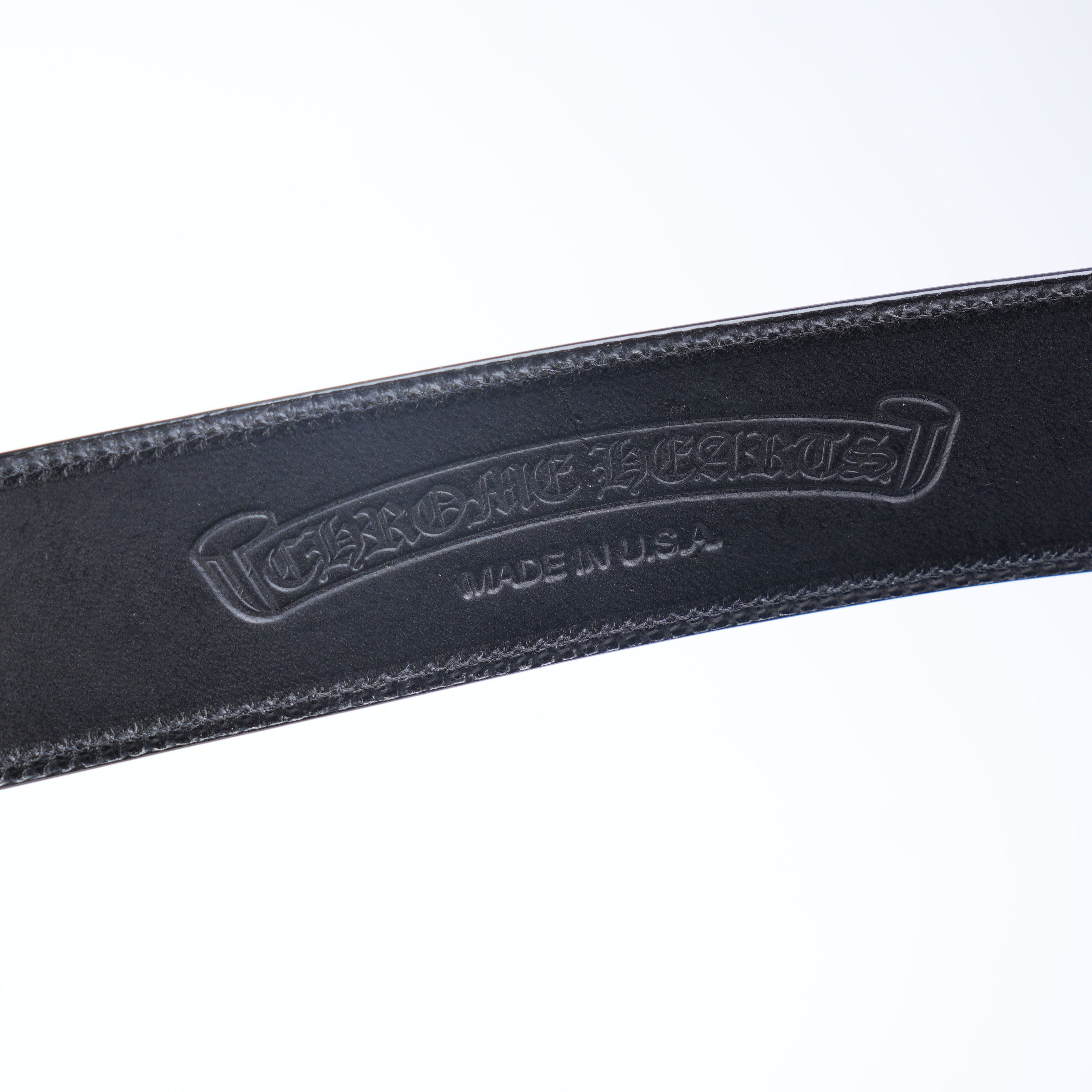 Chrome Hearts CHROME HEARTS PLAIN BLACK BELT STRAP 1.5" SIZE 40 Size 40 - 4 Thumbnail