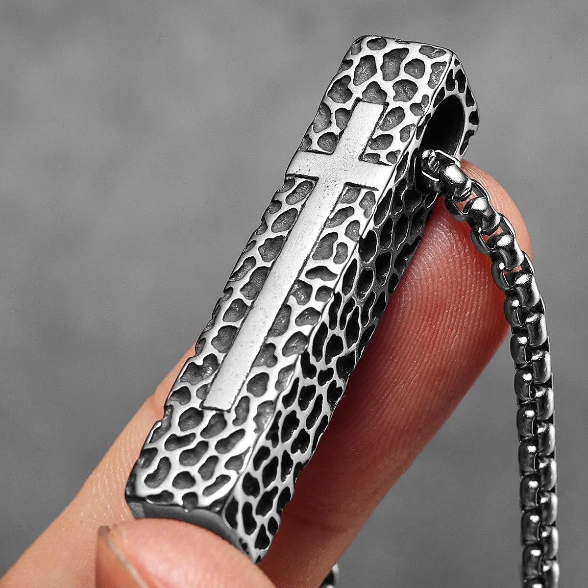 Other Texture Cross Pendant Accessories Necklace Gifts For Him Size ONE SIZE - 1 Thumbnail