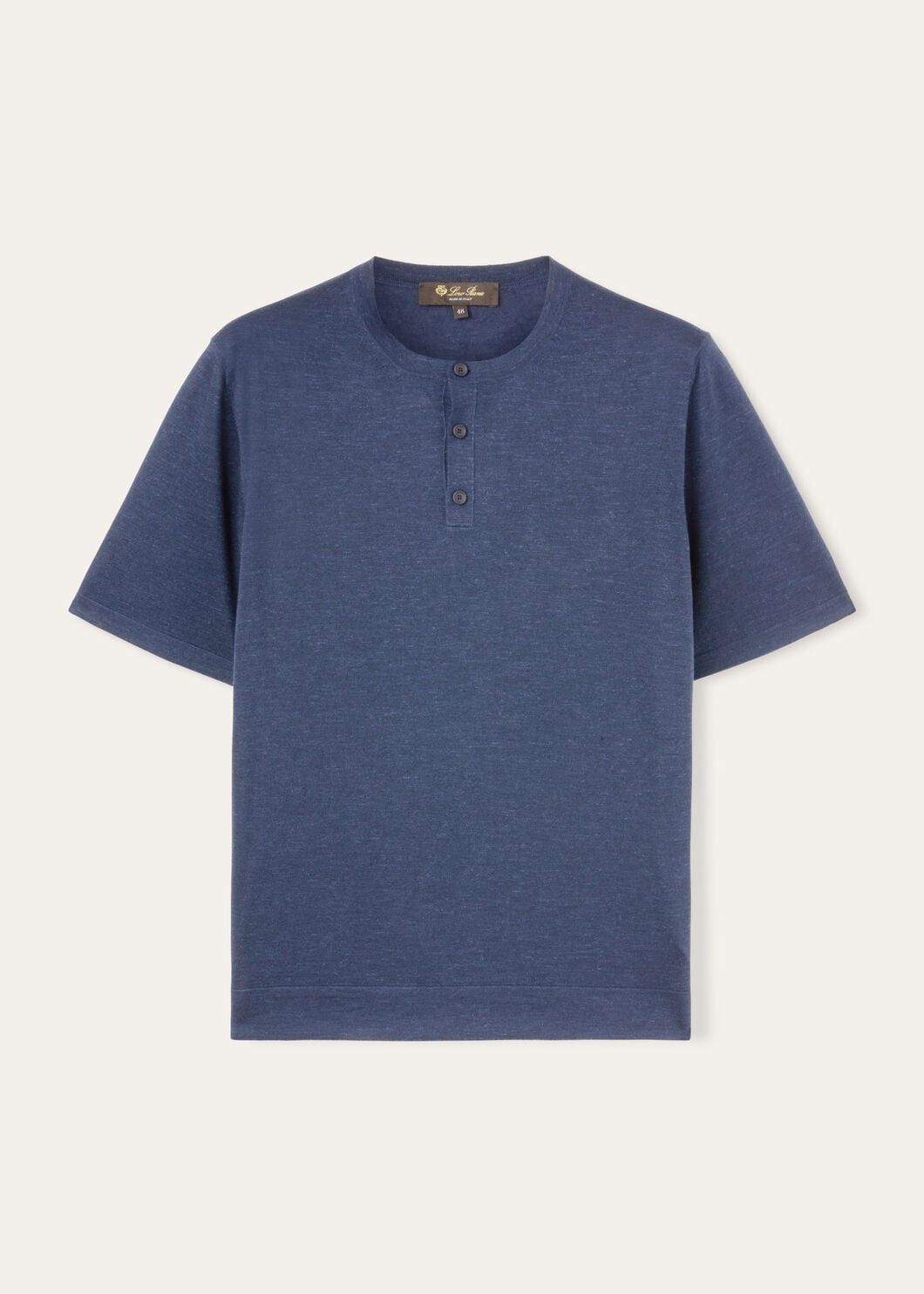 Loro Piana o1w1db10725 FAO4493 Polo Shirt in Blue Size US L / EU 52-54 / 3 - 1 Thumbnail