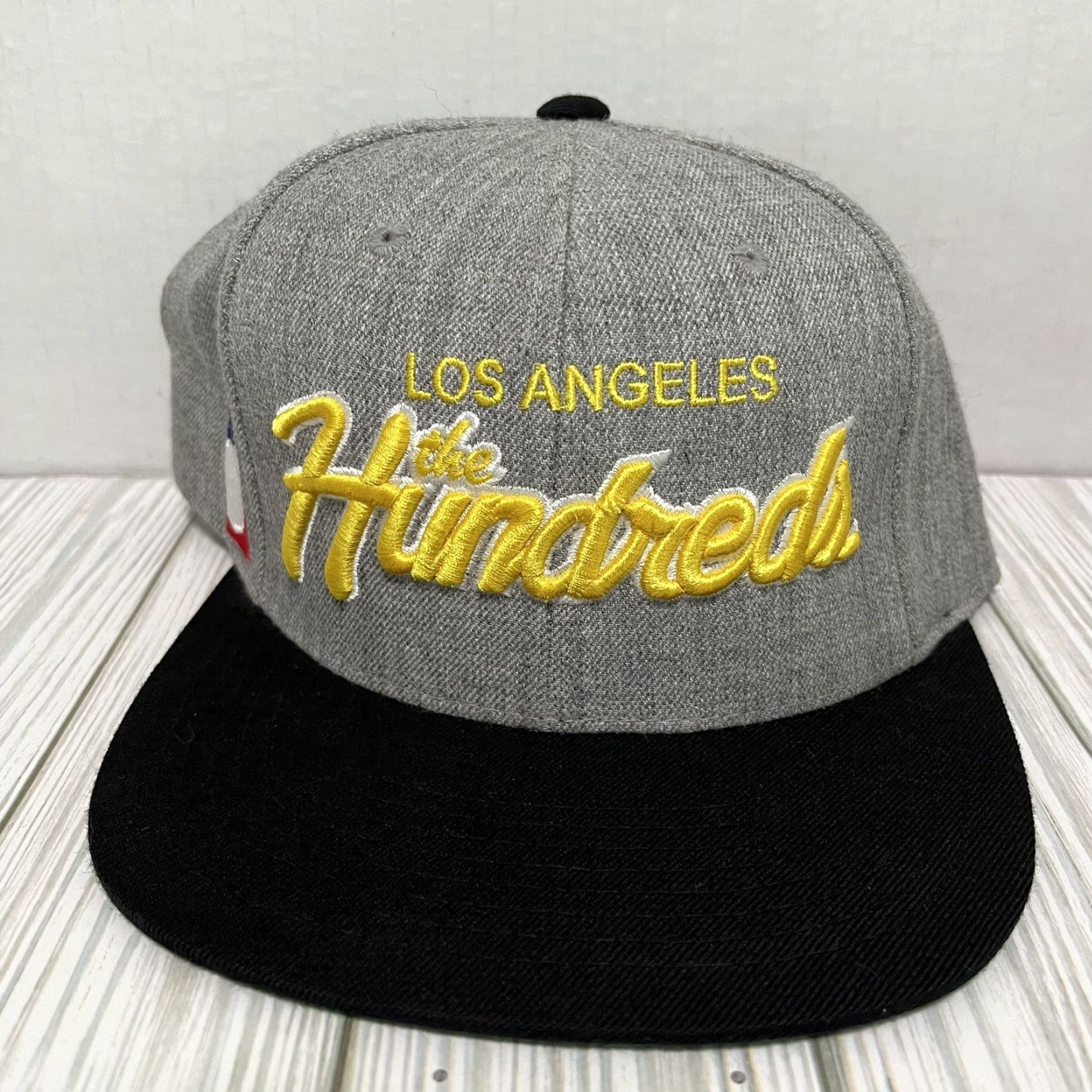 The Hundreds VINTAGE The Hundreds Hat Cap Snap Back Gray Yellow Script Green Under Brim Size ONE SIZE - 2 Thumbnail