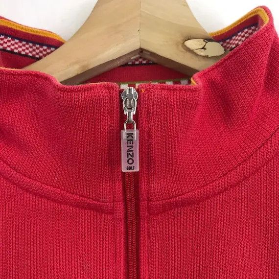 Kenzo Vtg 90’ KENZO GOLF PARIS Minimalist Red Sweatshirt Sweater Size US L / EU 52-54 / 3 - 6 Thumbnail