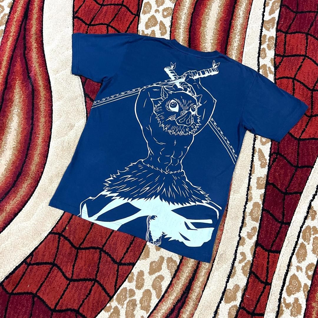 Anime Vintage Kimetsu No Yaiba Inosuke Rare T Shirt Size US L / EU 52-54 / 3 - 2 Thumbnail
