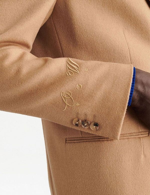Off-White o1y0225 Logo Blazer in Camel Size US M / EU 48-50 / 2 - 2 Thumbnail