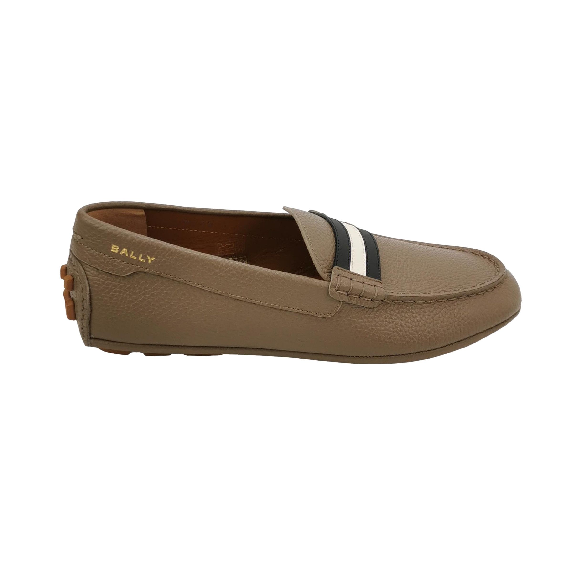 Bally Bally Grained Leather Striped Loafers EU 40.5 Size US 7 / EU 40 - 1 Thumbnail