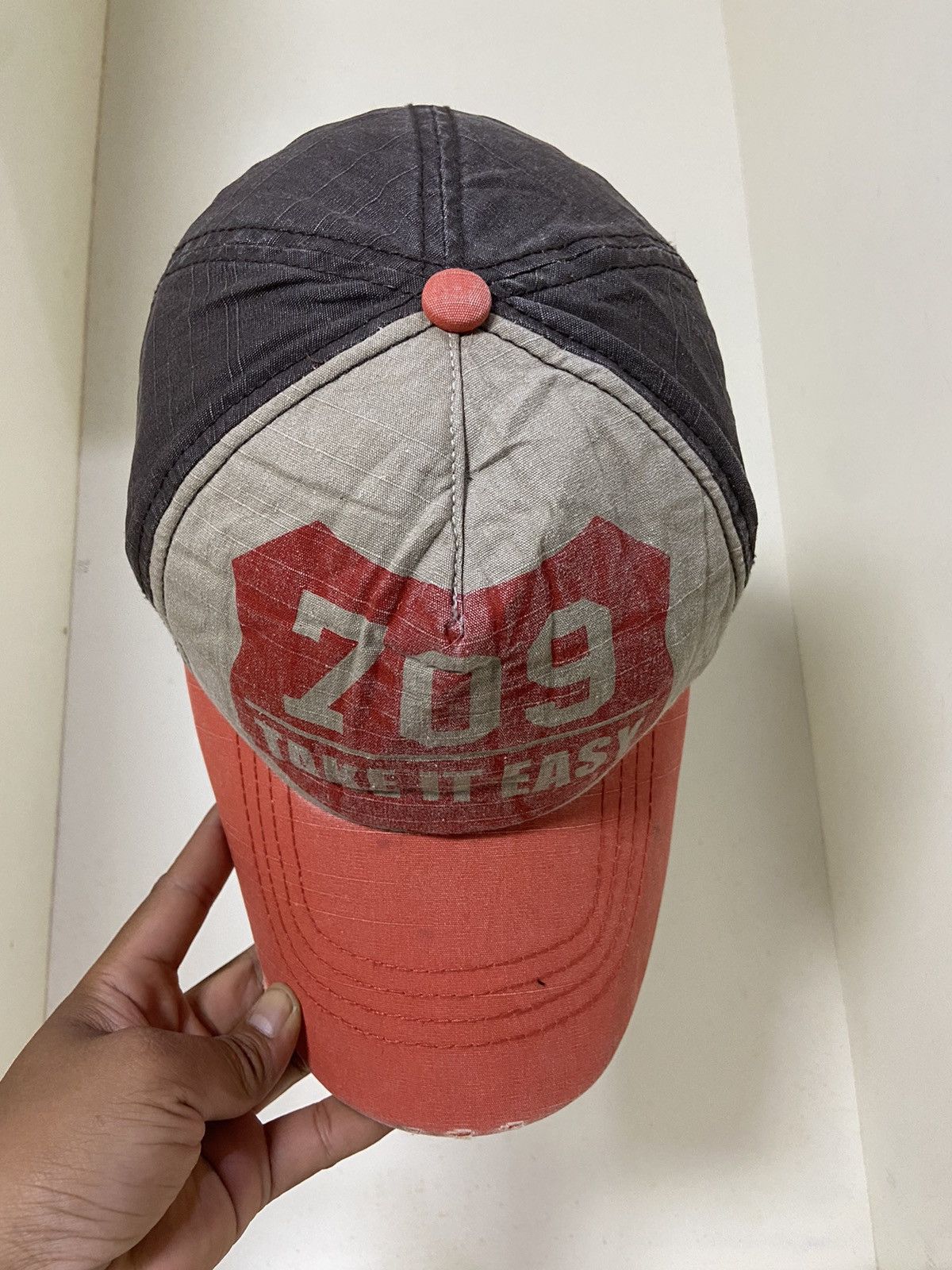 If Six Was Nine 2000s Y2K 709 take it easy trucker hat Size ONE SIZE - 2 Thumbnail