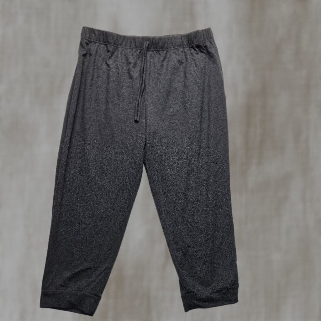 Vintage Time And Tru Pants Women 2X Gray Lounge Fleece Elastic Waist Baggy Harem Comfort Womens Size 40" / US 18 - 1 Thumbnail