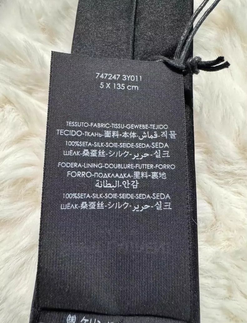 Saint Laurent Paris Saint Laurent Paris Solid Black Tie 2505-Nextarrow Size ONE SIZE - 4 Thumbnail
