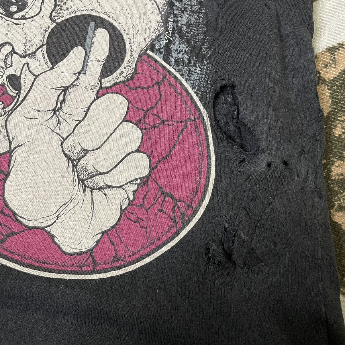 Japanese Brand × Metallica Metallica Artwork By Pushead Collaboration Thrashed T Shirt Size US M / EU 48-50 / 2 - 4 Thumbnail