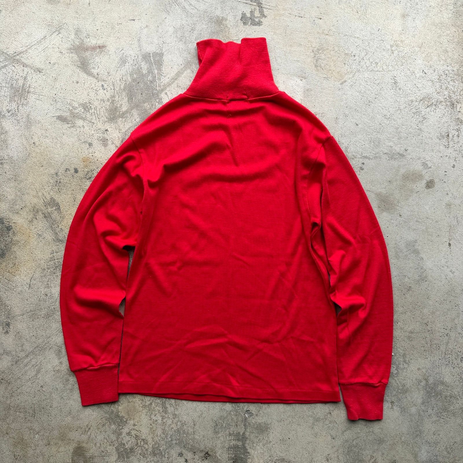 Lacoste Vintage 80s Izod Lacoste Red Mock Neck Turtleneck Shirt Size S / US 4 / IT 40 - 6 Thumbnail