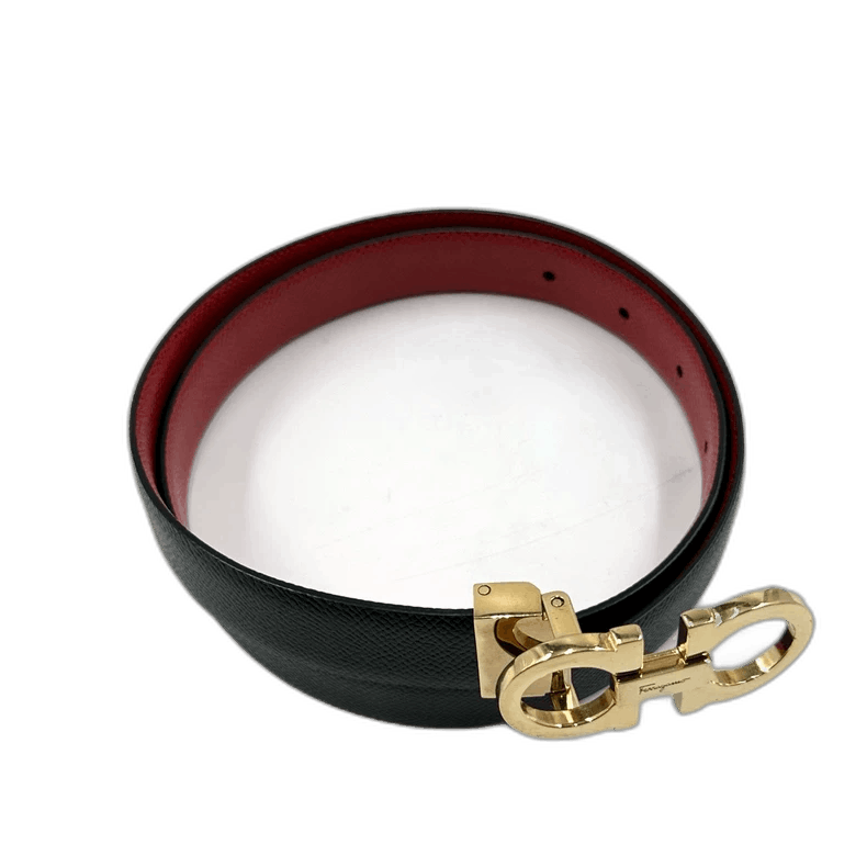 Salvatore Ferragamo Ferragamo Black Reversible Leather Belt Size ONE SIZE - 1 Thumbnail