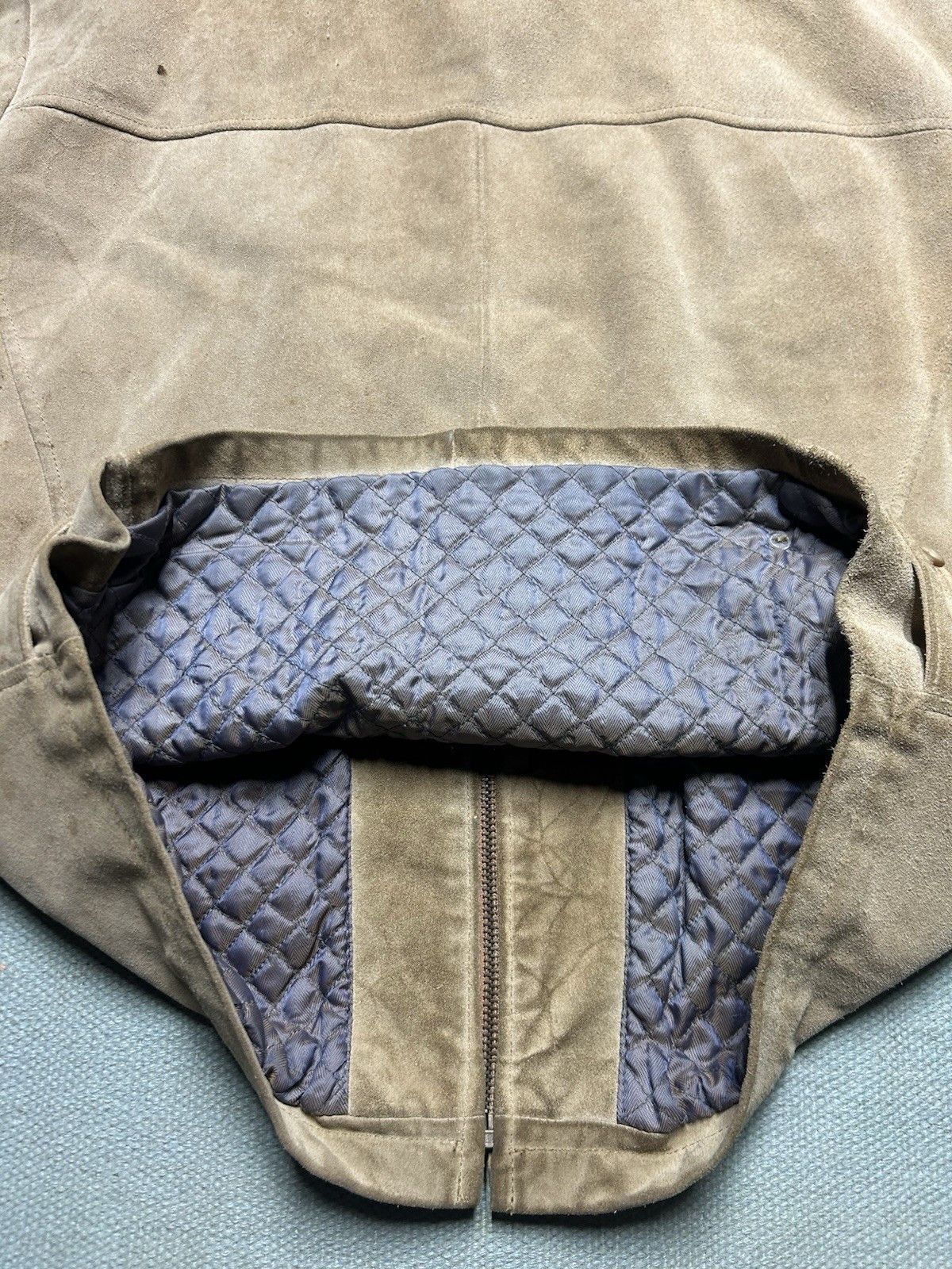 Vintage Vtg L’Homme suede leather jacket quilt line insulated medium Size US M / EU 48-50 / 2 - 14 Thumbnail