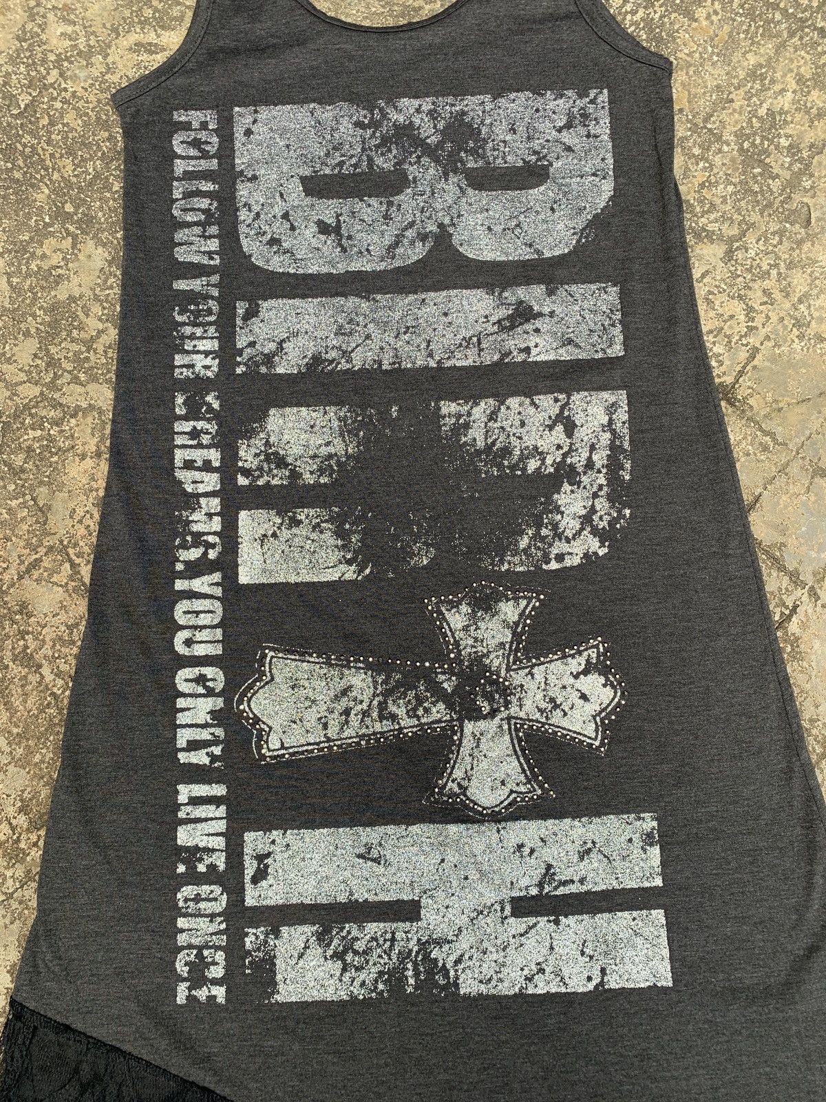14th Addiction × 20471120 × Japanese Brand y2k Rich or Die Goth Cross Avant Garde Tank Style Long Dress Size S / US 4 / IT 40 - 3 Thumbnail