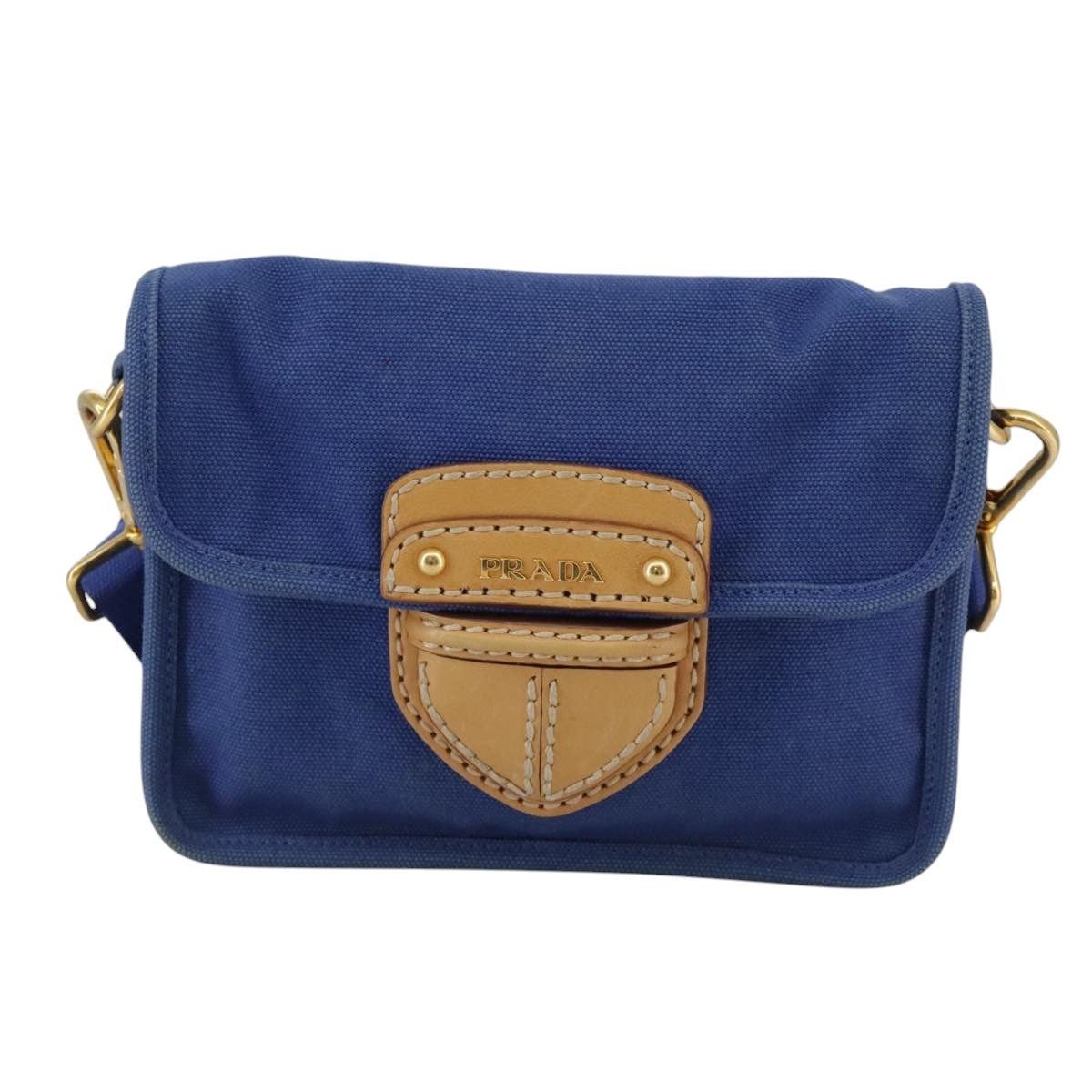 Prada PRADA Shoulder Bag Canvas Blue Size ONE SIZE - 2 Thumbnail