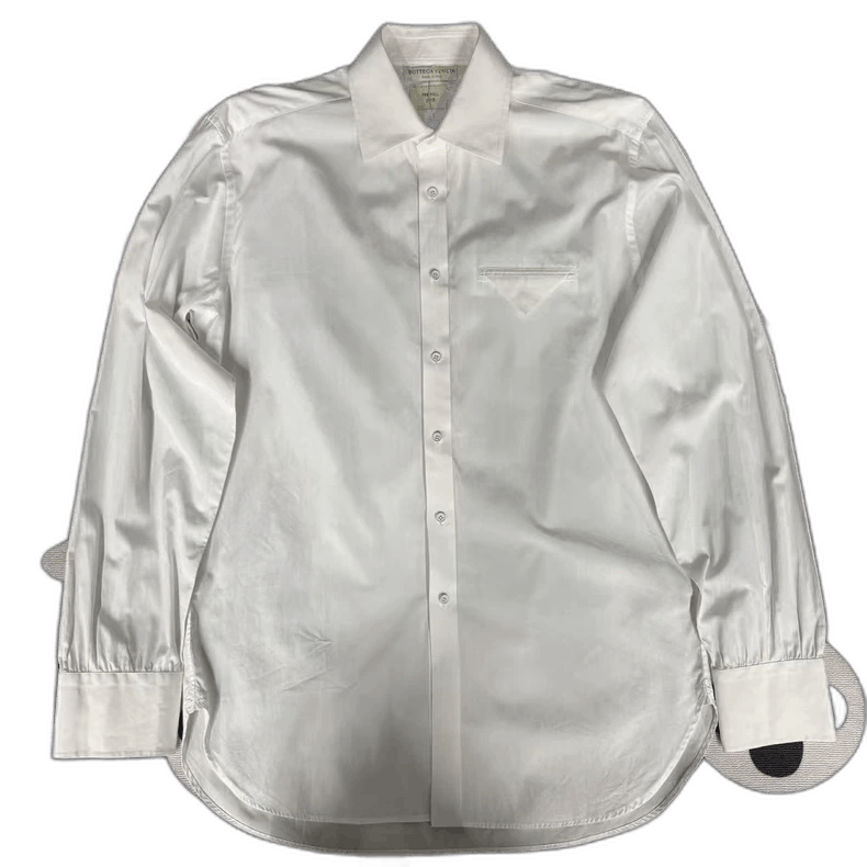 Bottega Veneta Classic White Long Sleeve Shirt for Men Size US L / EU 52-54 / 3 - 1 Thumbnail