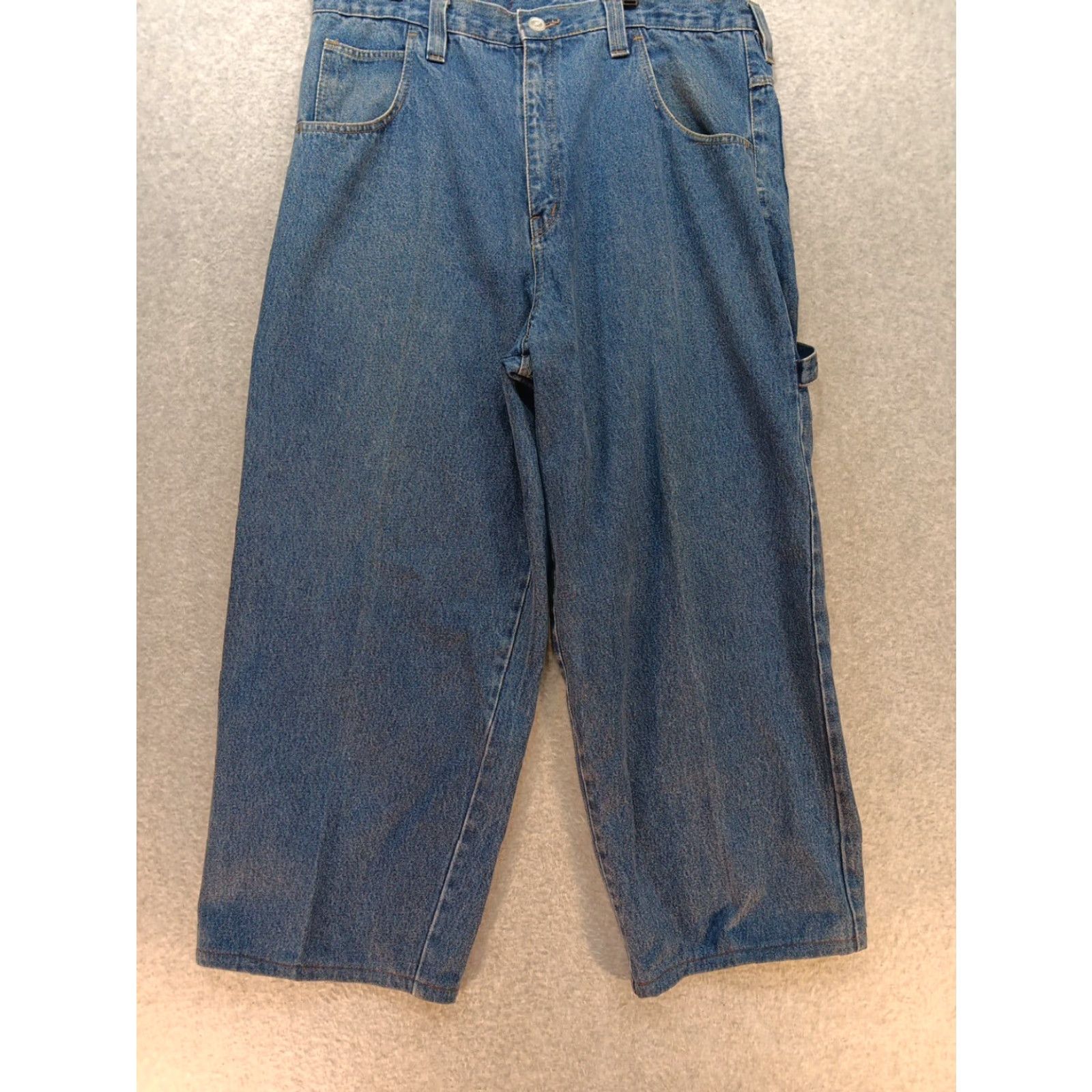 Vintage VINTAGE Iceberg Jeans Carpenter Mens 40 Blue Denim 5-Pocket Cargo Hip Hop Wide Leg Baggy Straight Italy 29in Inseam Size US 40 / EU 56 - 2 Thumbnail