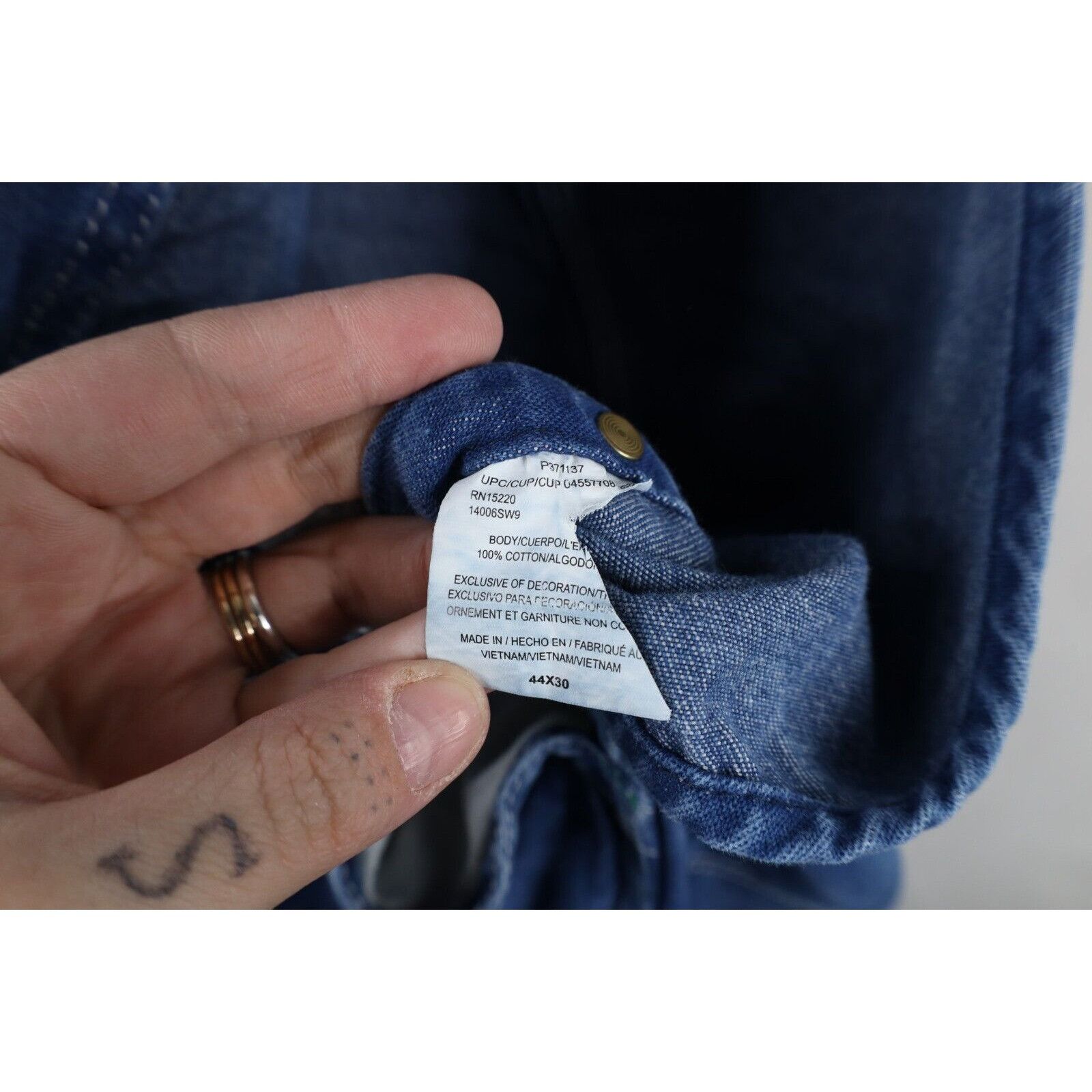 Vintage Vintage 90s Streetwear Faded Wide Leg Denim Jean Overalls Size US 44 / EU 60 - 12 Thumbnail