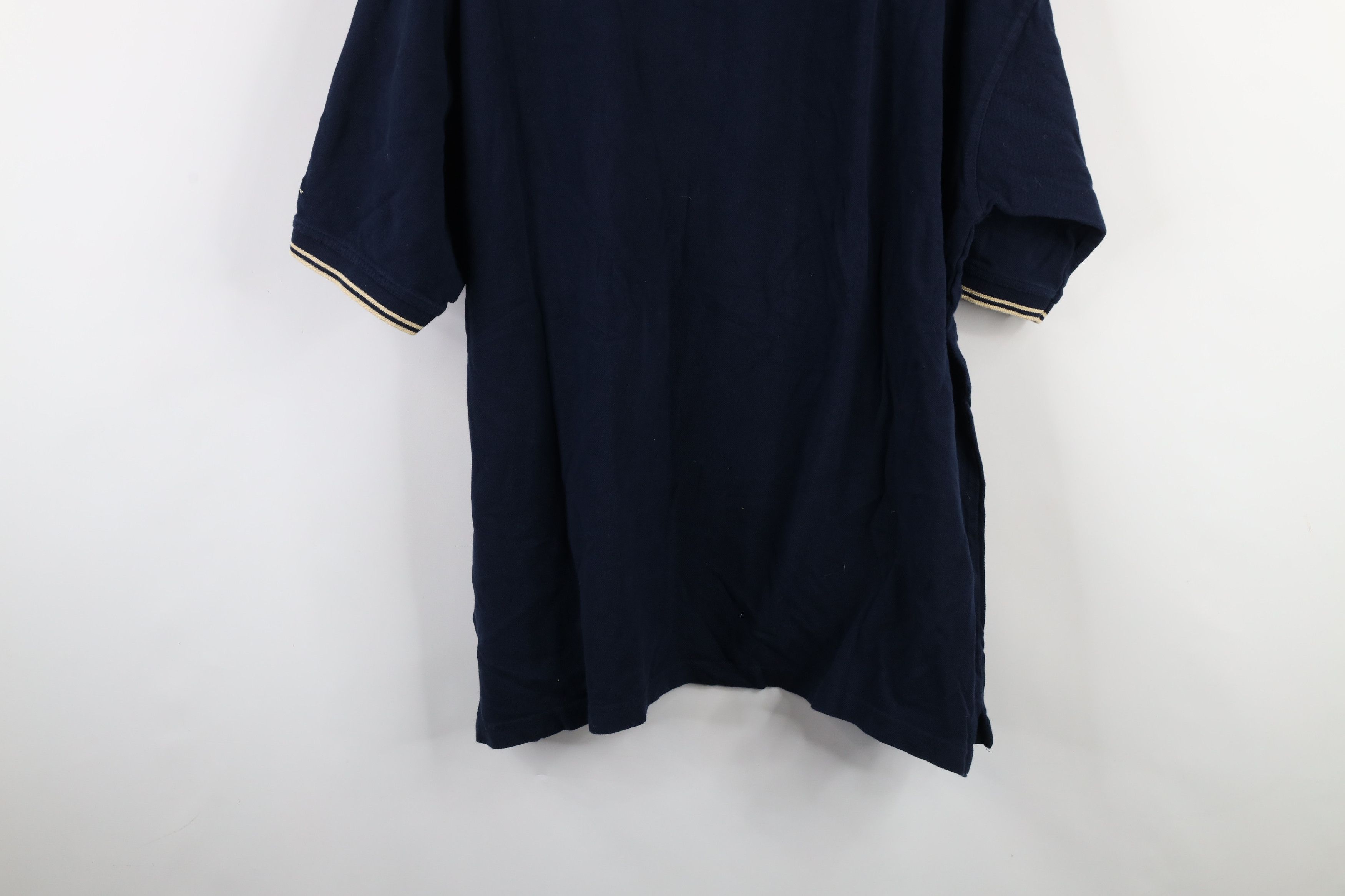 Vintage Vintage 90s Faded Notre Dame University Polo Shirt Blue Size US XXL / EU 58 / 5 - 11 Thumbnail