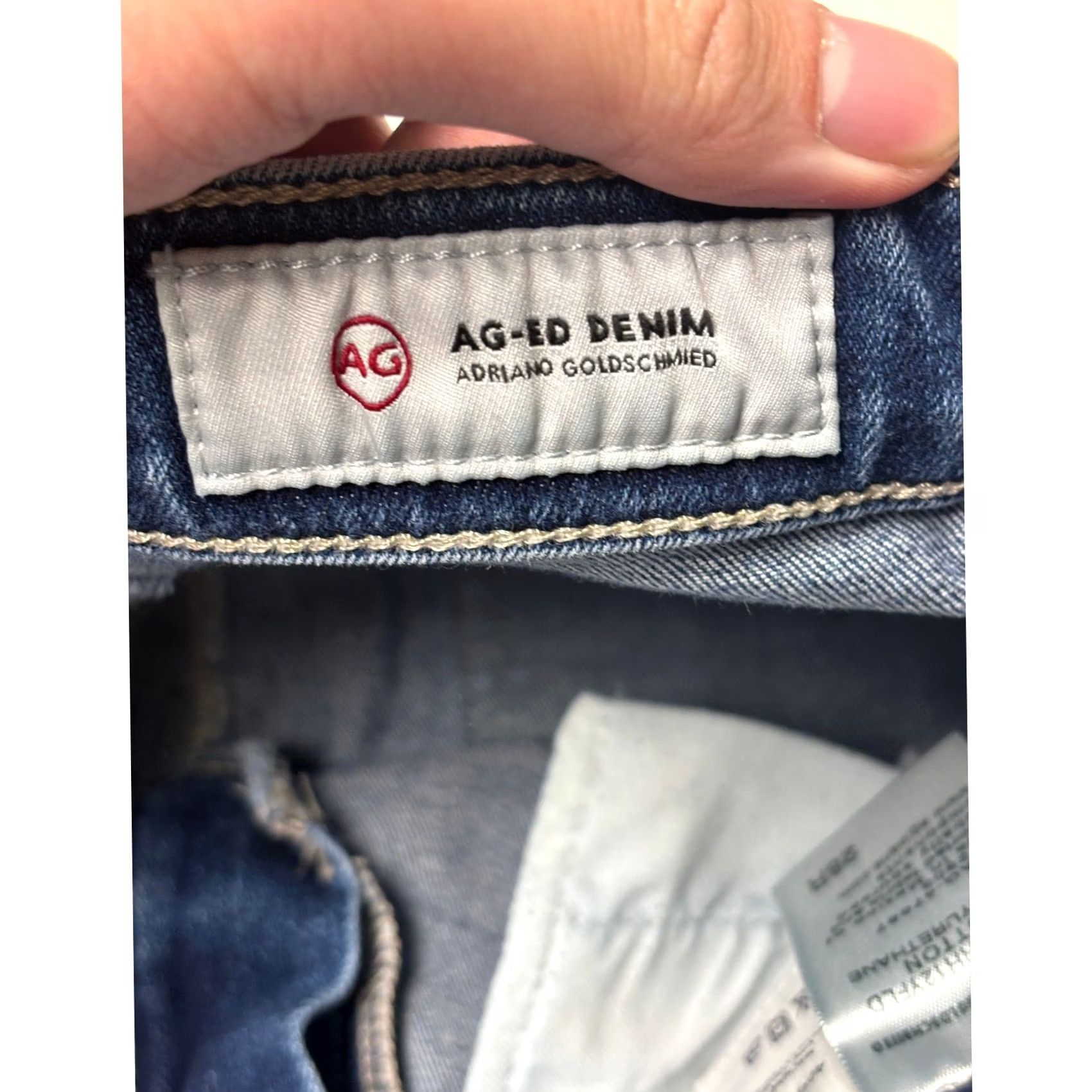 Farah AG Adriano Goldschmied Farrah Skinny Ankle Jeans Blue Frayed Hem Women 28R - Premium Denim Size 28" / US 6 / IT 42 - 6 Thumbnail