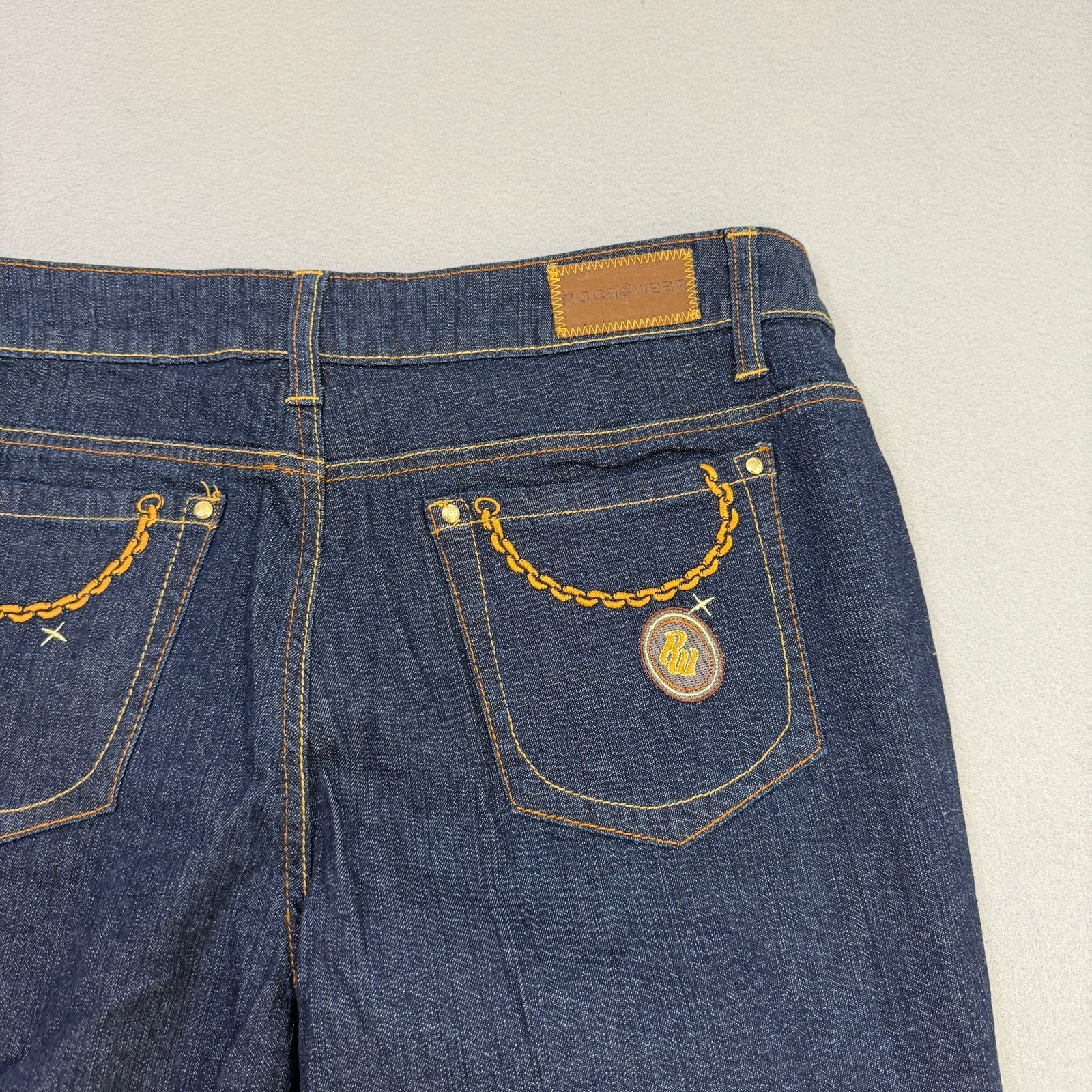 Rocawear Vintage Roca Wear Jeans Women's 16 (Fits 36x32) Blue NEW Size 38" / US 16 / IT 52 - 6 Thumbnail