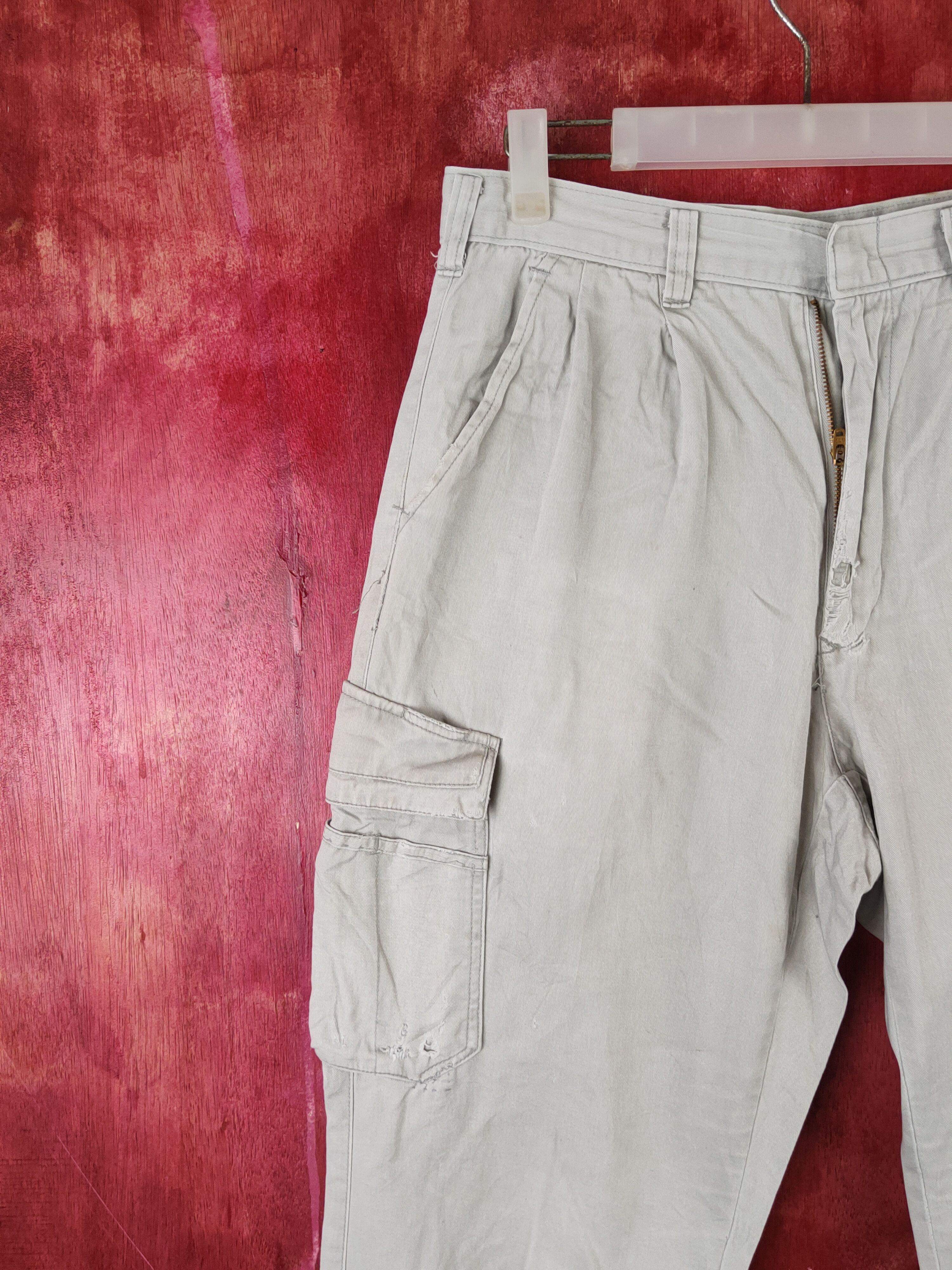Japanese Brand Xebec Light Gray Multipocket Tactical Cargo Pants #S1750 Size US 31 - 5 Thumbnail