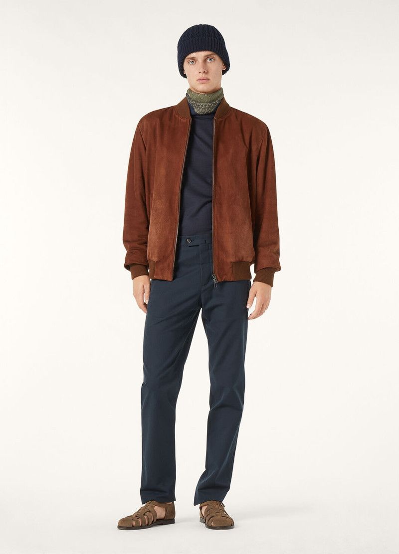 Loro Piana o1w1db10226 FAP4470 Ivy Bomber Jacket in Brown Size US L / EU 52-54 / 3 - 2 Thumbnail