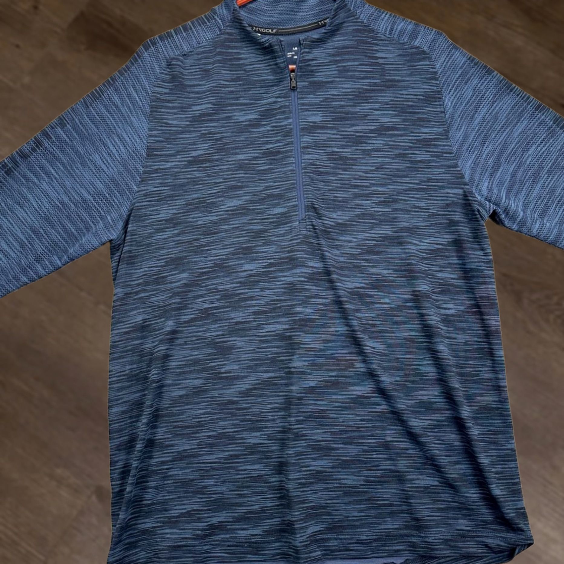 Under Armour Under Armour Lightweight Golf Sweater Men Large Heat Gear Blue Spellout Half Zip Pullover Mock Neck 1/2 Zip Size US L / EU 52-54 / 3 - 1 Thumbnail