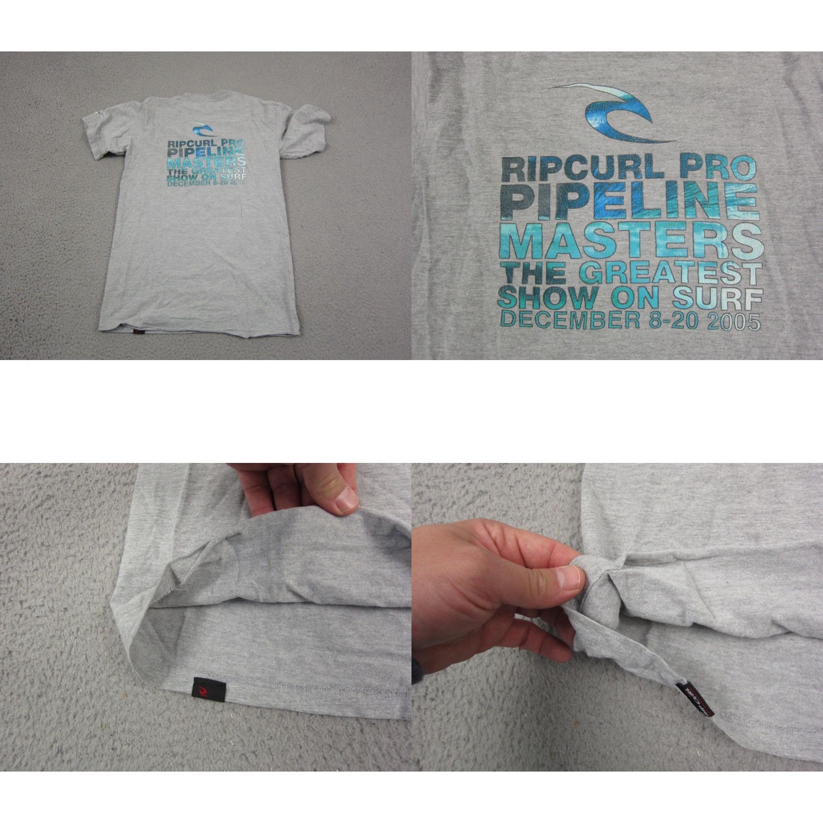 Rip Curl VINTAGE Rip Curl Shirt Womens S Gray Pipeline Masters Vans Surfing Y2K Womens Shirt Gray Rip Curl VINTAGE Size S / US 4 / IT 40 - 10 Thumbnail
