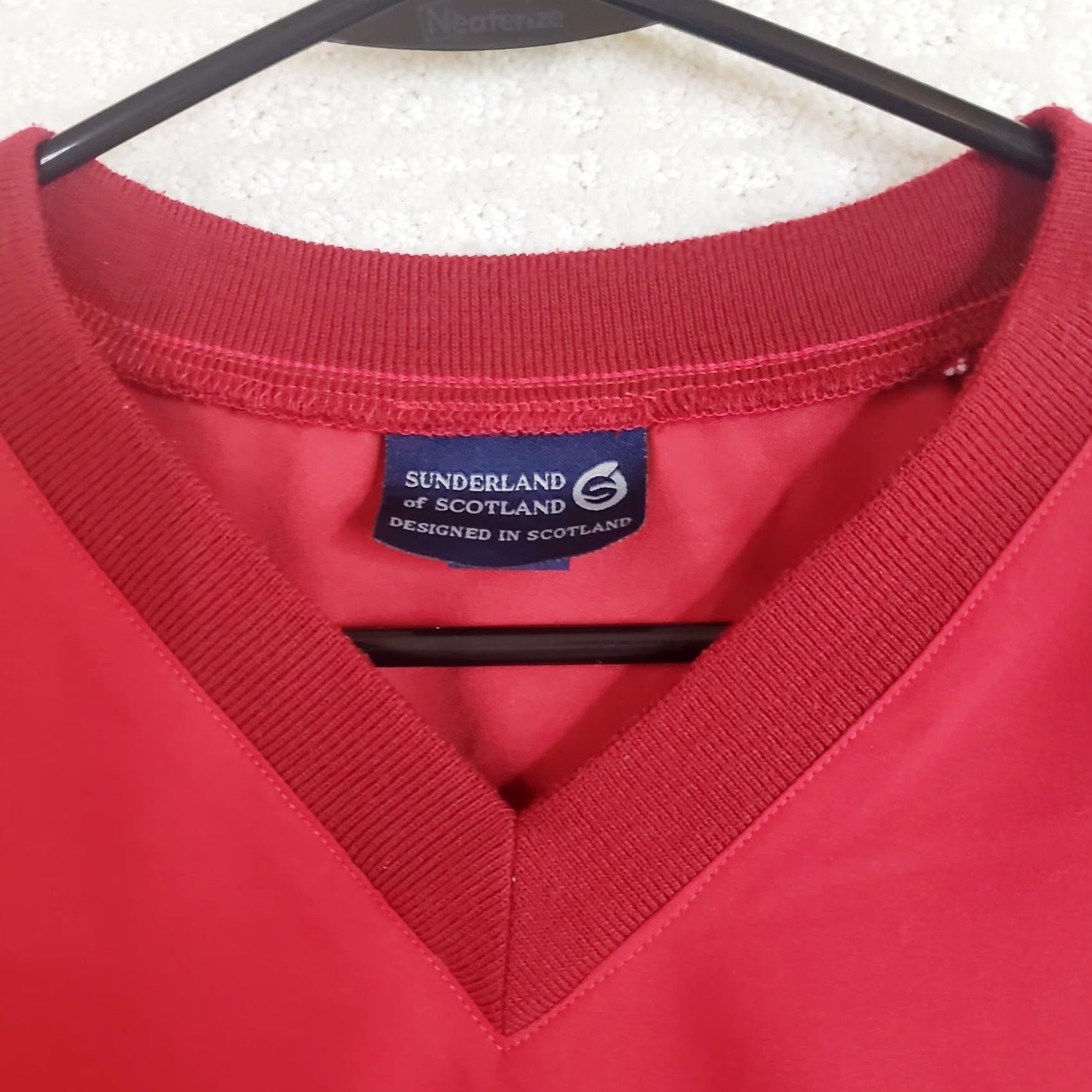 Rains Sunderland Of Scotland Men's L Jacket Windbreaker Golf Rain Pullover Red Nylon Vintage 90s Retro Logo Georgia Clr Mens Size US L / EU 52-54 / 3 - 5 Thumbnail