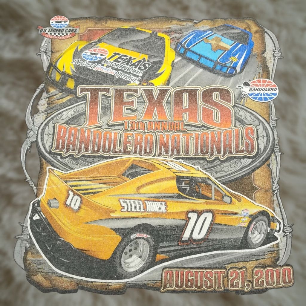 Anvil Bandolero Nationals Texas Gray T-Shirt Adult Large Cotton Blend Mens Size US L / EU 52-54 / 3 - 1 Thumbnail