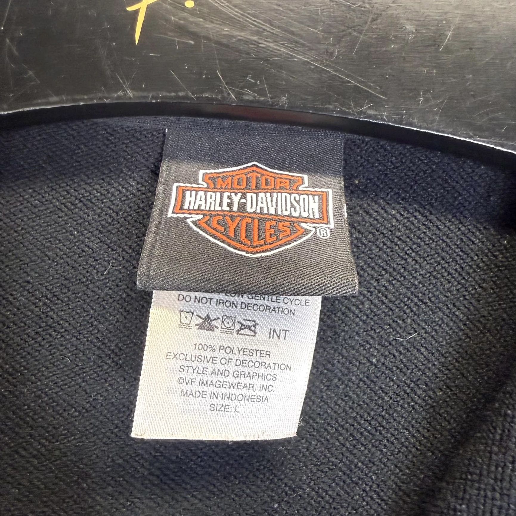 Harley Davidson Harley Davidson Jacket Women's Large Black Motorcycle Zip L Size Regular California Walnut Creek CA Size L / US 10 / IT 46 - 3 Thumbnail