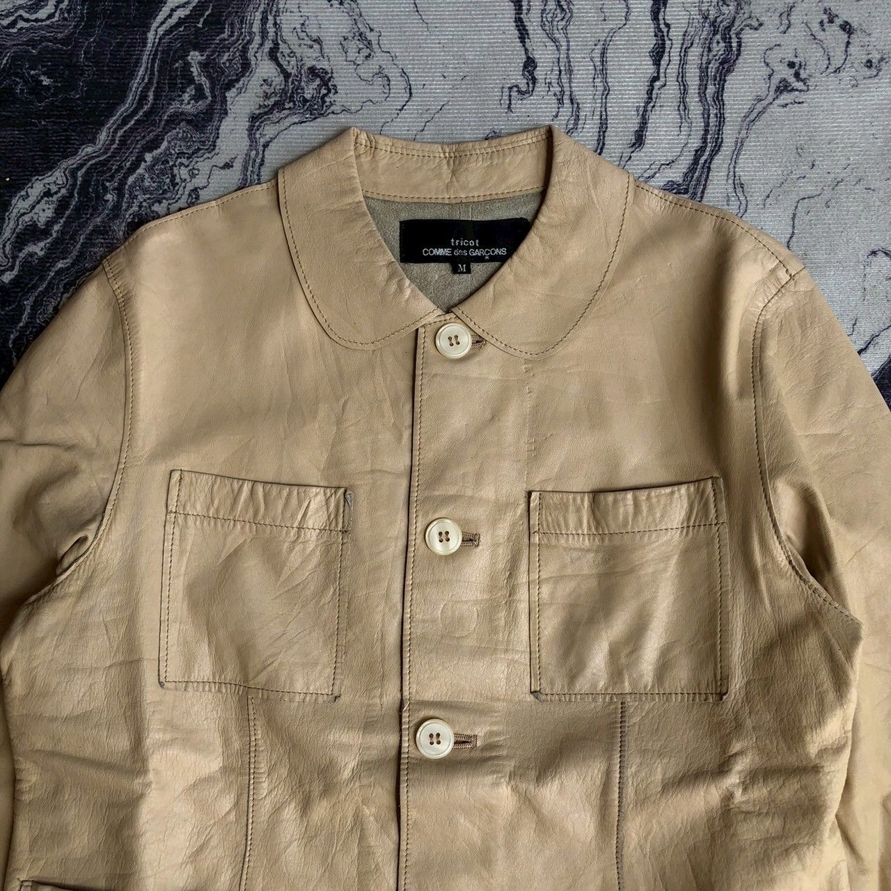 Comme des Garcons Comme des Garcons Tricot Vintage Leather Jacket Size M / US 6-8 / IT 42-44 - 4 Thumbnail