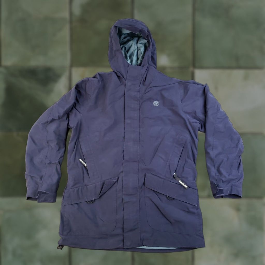 Timberland Vintage Timberland Weathergear Jacket Mens XS Blue Waterproof Hooded Parka Coat Size US XS / EU 42 / 0 - 1 Thumbnail