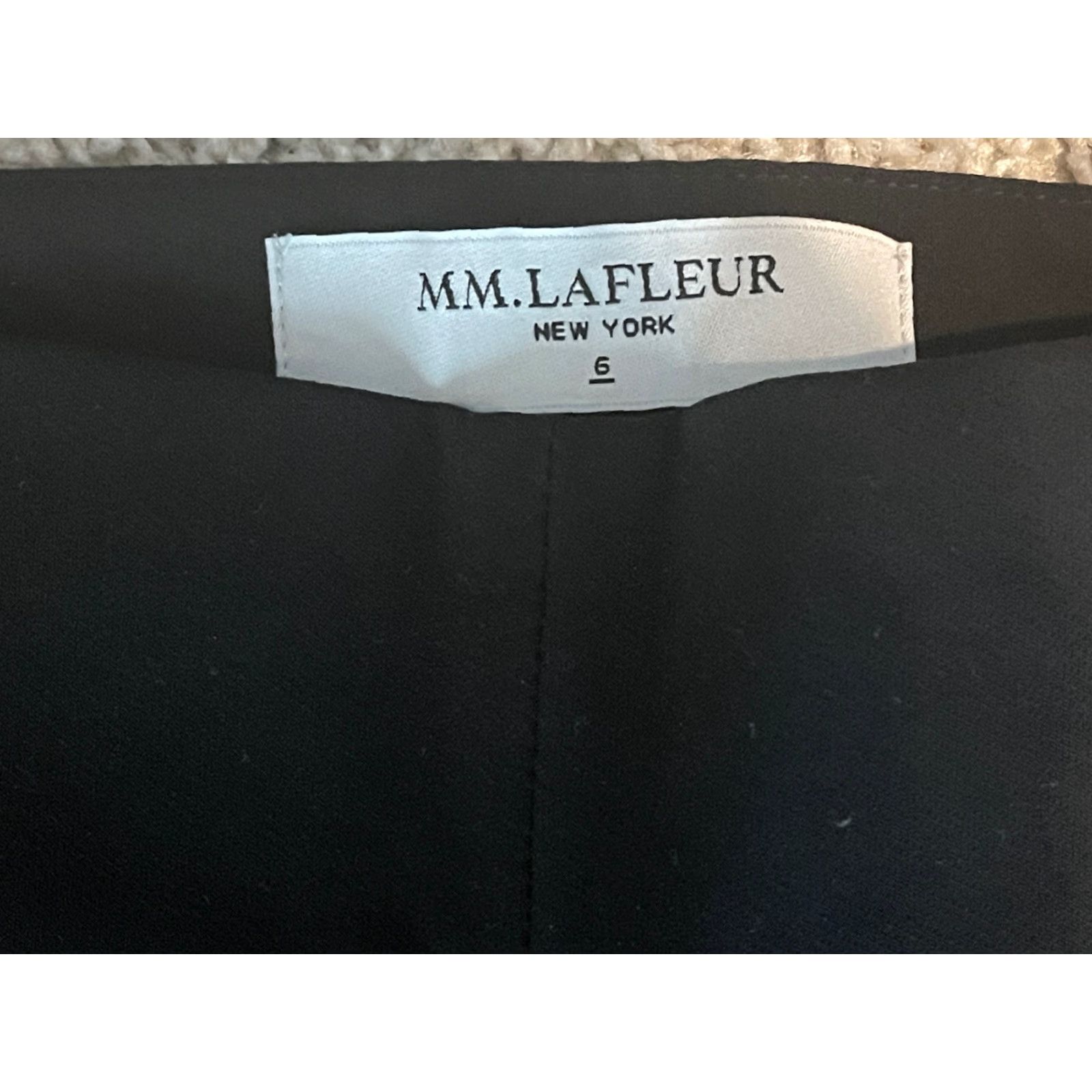 Vintage MM Lafleur The Foster Straight Leg Everstretch Pants Black 6 Women Dress Pants Office Business Stretch Twill Solid Zip Size 28" / US 6 / IT 42 - 5 Thumbnail