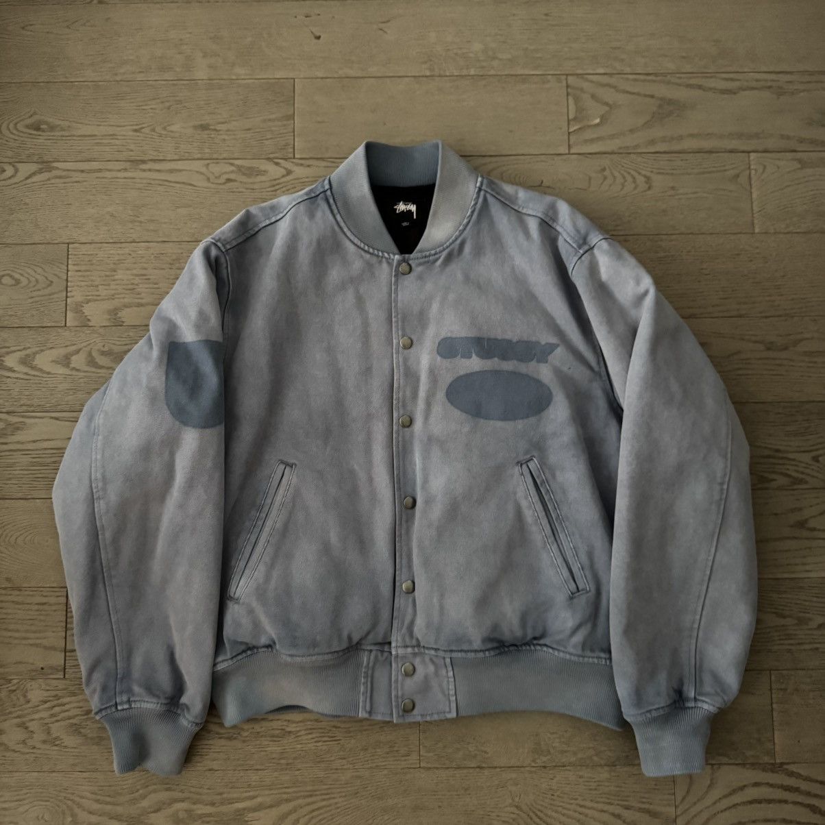 Stussy Stussy Ghost Logo Canvas Varsity Jacket Size US L / EU 52-54 / 3 - 1 Thumbnail